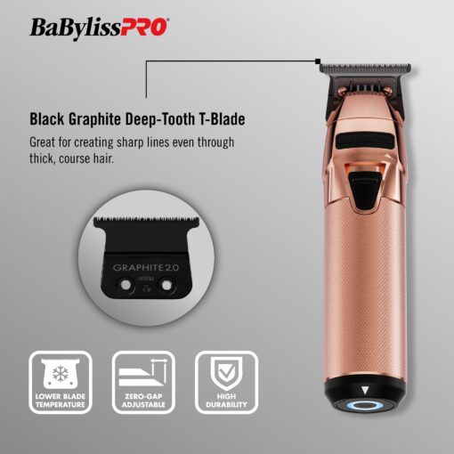 BaBylissPRO® FXONE LimitedFX Rose Gold Tool Only Clipper + Trimmer Prepack - Image 6
