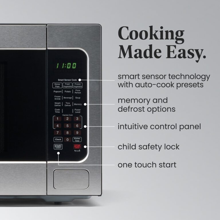 Farberware 1100W 2.2 cu ft Countertop Microwave Oven With Smart Sensor, LED Lighting, Child Lock - For Apartments and Dorms - Image 6