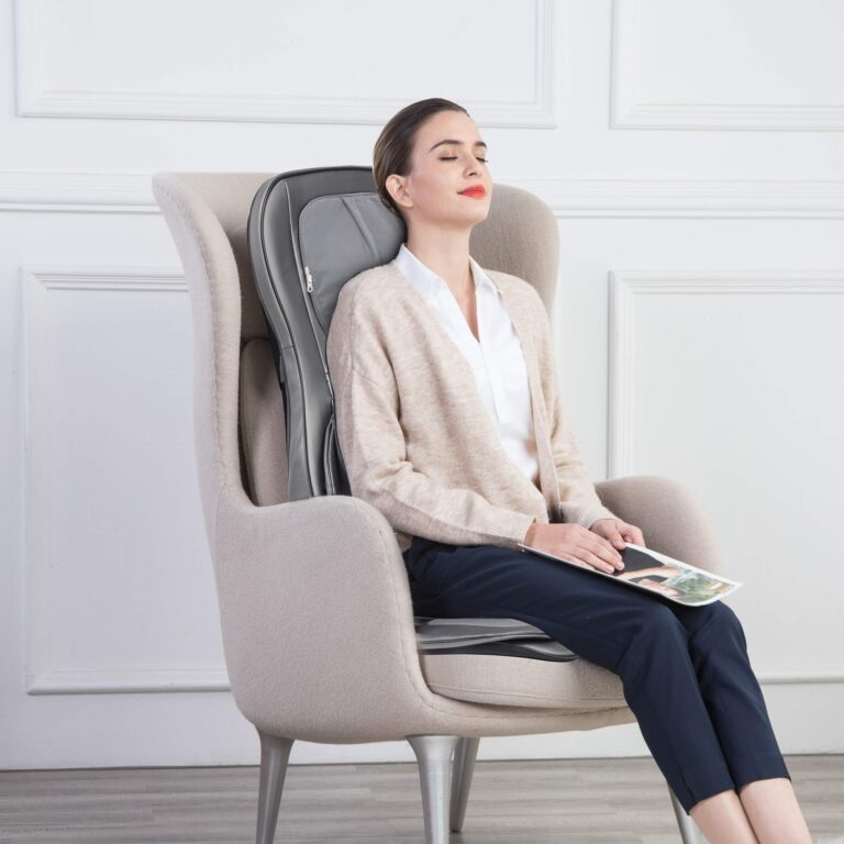 COMFIER Massager Chair with Heat, Shiatsu Neck Back Massager Portable with Compress & Rolling,Massage Chair Pad for Full Back, Neck & Shoulders,Full Body Pain, Gray - Image 5