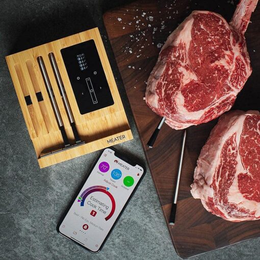 MEATER Block & BBQ Mitts Bundle | Premium WiFi Smart Meat Thermometer with Heat Resistant Gloves | Bluetooth to WiFi Range Extension | for The Grill, BBQ, Smoker, Rotisserie, Oven - Image 8