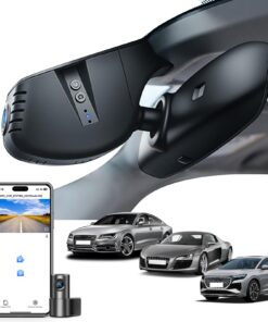 Mangoal Front 4K & Rear 1080p Dash Cam fit for Audi (Model A) 2019 2020 2021 2022 2023 2024 A4 A6 Allroad A3 A5 Q5 S4 S6 Q7 A8 S8 TT A7 S5 Q3 S3 S7 RS3 RS5 RS6 e-tron, OEM Look, WiFi & App, 128GB Card