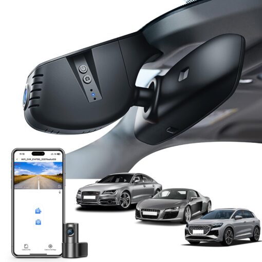 Mangoal Front 4K & Rear 1080p Dash Cam fit for Audi (Model A) 2019 2020 2021 2022 2023 2024 A4 A6 Allroad A3 A5 Q5 S4 S6 Q7 A8 S8 TT A7 S5 Q3 S3 S7 RS3 RS5 RS6 e-tron, OEM Look, WiFi & App, 128GB Card