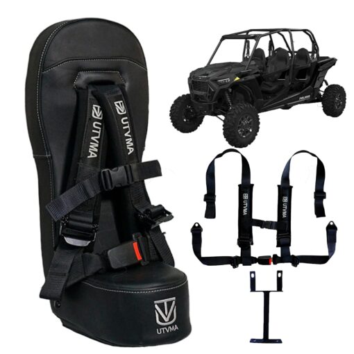 UTVMA RZR 1000 and 900 (2014-2023) Bump Seat with 4-Point Harness | Kids Seat | Jump Seat | All Models (XP, Turbo, Turbo S, High Lifter, Sport, Premium, Ultimate) (Black)