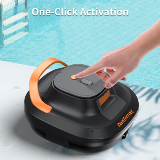 CoasTeering Cordless Robotic Pool Vacuum Cleaner, Robot Pool Vacuum for Above Ground Pools, with 120 Mins Runtime, Dual Brushless Motors, Ideal for Swimming Pools up to 1292 Sq.Ft - Image 5