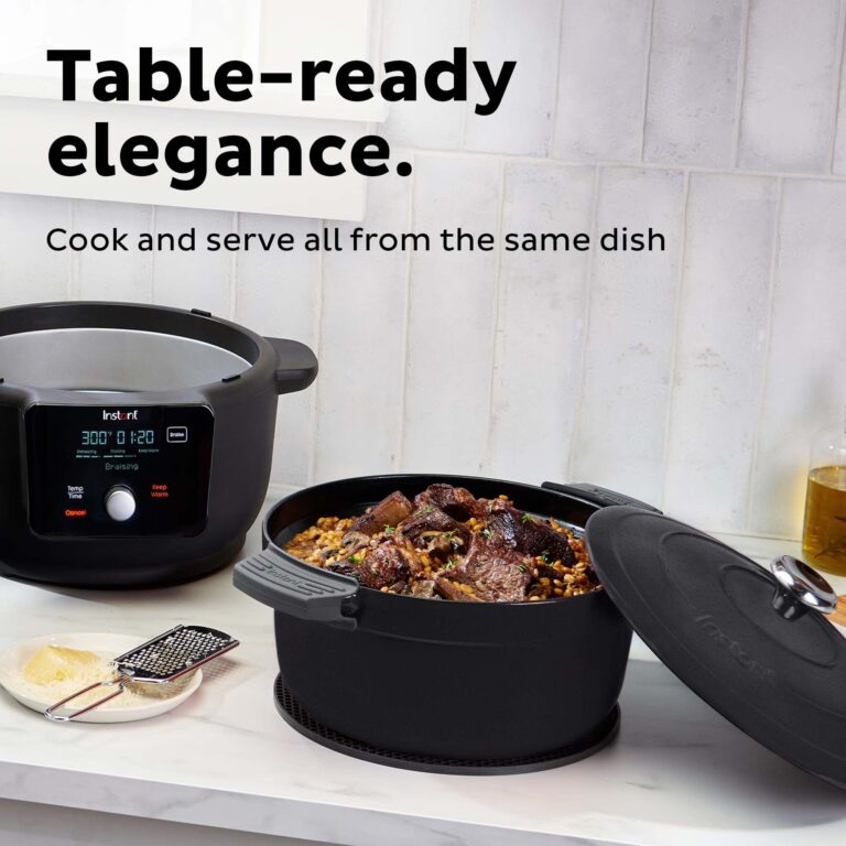 Instant Electric Round Dutch Oven, 6-Quart 1500W, From the Makers of Instant Pot, 5-in-1: Braise, Slow Cook, Sear/Sauté, Cooking Pan, Food Warmer, Enameled Cast Iron, Included Recipe Book, Black - Image 7