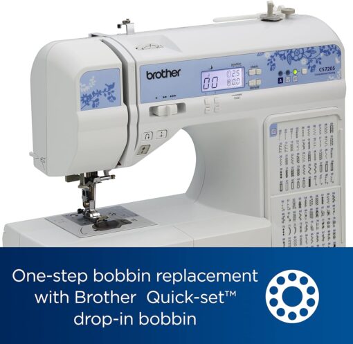 Brother CS7205 Computerized Sewing Machine with Wide Table, 150 Built-in Stitches, SA520 Water Soluble Stabilizer Included - Image 5