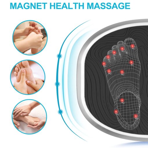 AXV Vibration Plate Exercise Machine Whole Body Workout Music Vibrate Fitness Platform Lymphatic Drainage Machine for Weight Loss Shaping Toning Wellness Home Gyms Workout - Image 4