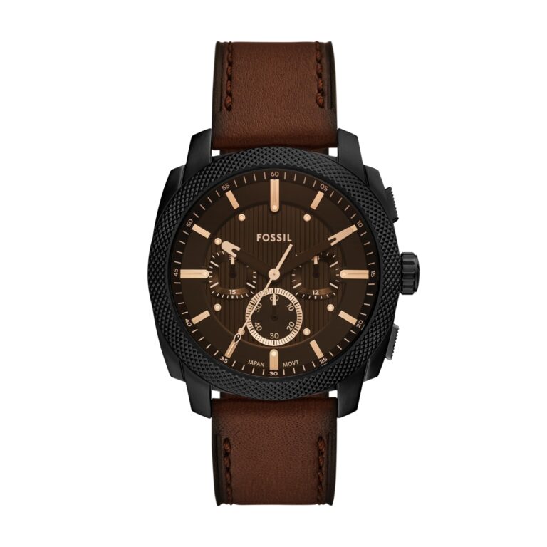 Fossil Men's Machine Chronograph Brown Leather Watches