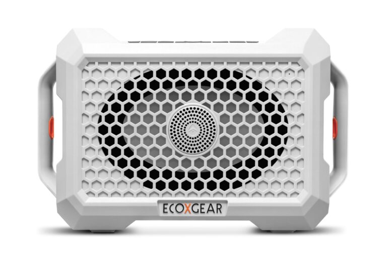 ECOXGEAR Defender: Outdoor Portable Bluetooth Speaker, 121dB Massive Sound, Waterproof and Drop Proof, with LED Party Lights, Pair up to 100, 25+ Hours Playtime (Whitewater)