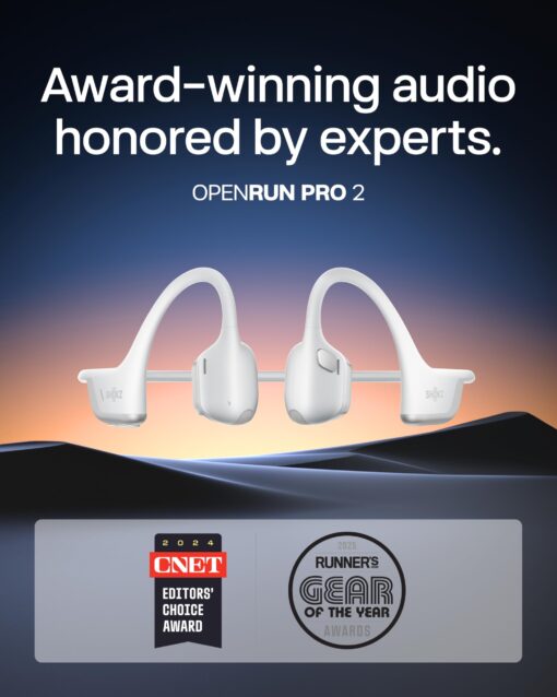 SHOKZ New OpenRun Pro 2 - Open-Ear, Bone Conduction Sport Headphones - with Reflective Strip - Sweat Resistant, Workout Headphones - Secure, Wireless, Comfortable Fit-Deep Bass and Smart Mic App - Image 9