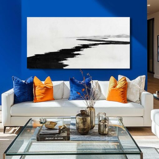 Simple Decorative Pictures Modern Home Decor 29"x58" Abstract Wall Art for Living Room Kitchen Artwork Black Photo Prints - Image 7