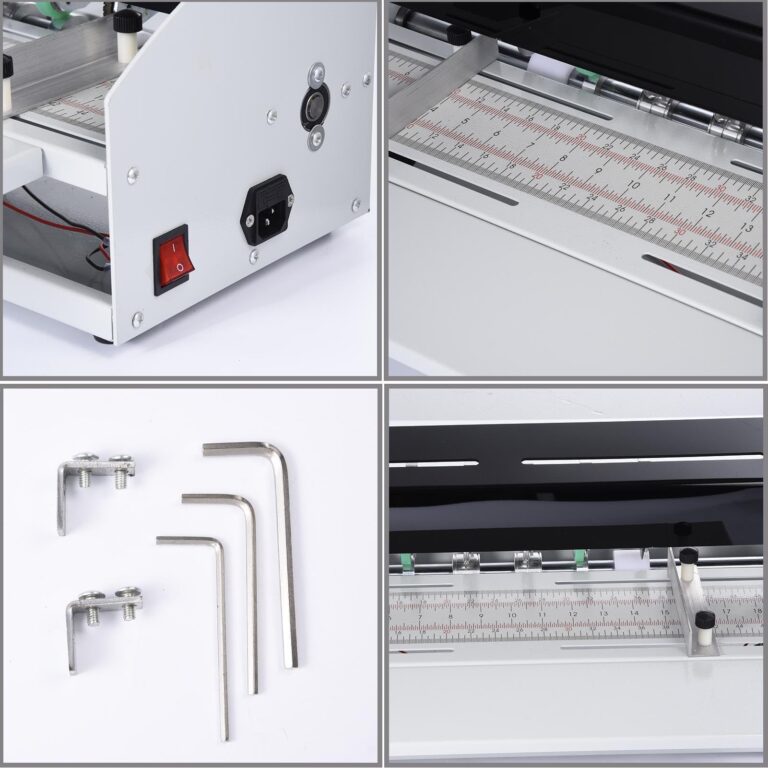 Paper Folder Machine, Multi-Function Electric Paper Cutter, Adjustable Paper Perforating Tool, Paper Cutting Device, Scrapbooking Supplies for Invitations Crafts - Image 4
