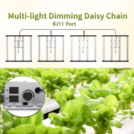 FARMLITE LED Grow Lights for Indoor Plants - Full Spectrum Growing Light - Plant Hanging Growing Lamps - Seedling Daisy Chain - Dimmable Board - 4x4ft Coverage (420watts) - Image 3