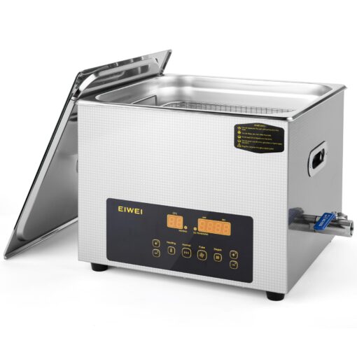 EIWEI 15L Ultrasonic Cleaner Dual-Frequency Professional Digital Stainless Steel Cleaning Machine with Heater Timer for Carburetor, Parts, Circuit Board, Glasses, Denture, Jewelry