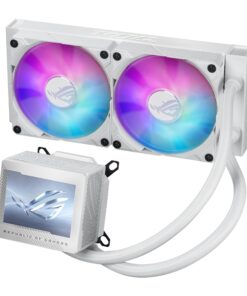 ASUS ROG Ryujin III 240 ARGB WHT All-in-one Liquid CPU Cooler with 240mm Radiator. Asetek 8th gen Pump, 2X Magnetic 120mm ARGB Fans (Daisy Chain Design), 3.5” LCD Display.,white