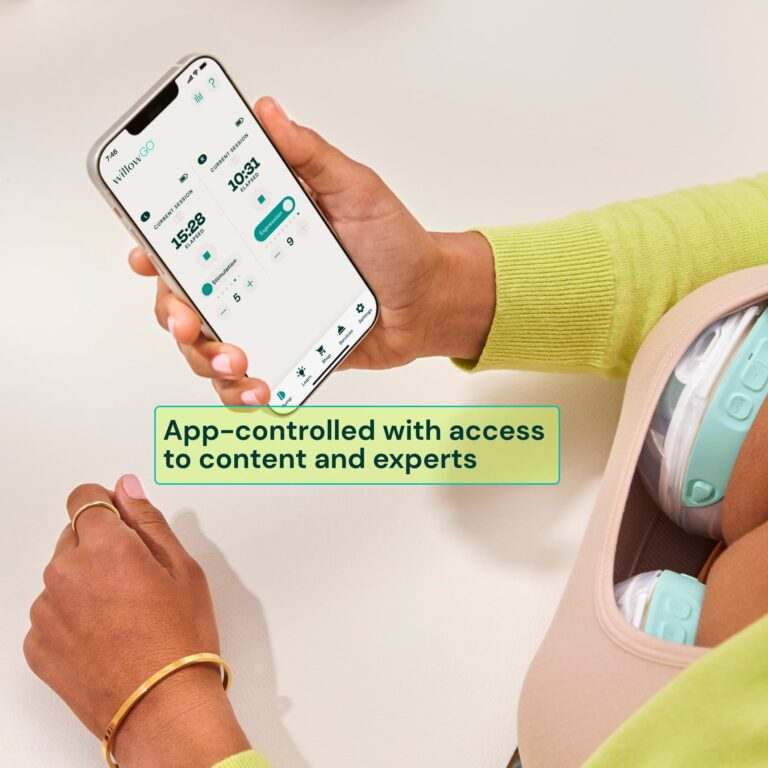 Willow Go - Hands Free Breast Pump - Wearable Breastfeeding Pump - Portable, Electric, Cordless, 9 Levels of Hospital Grade Suction Strength, App Compatible & Fits Fully in Bra - Postpartum Essentials - Image 7