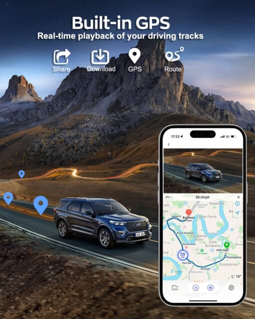 Driveye 4K Dash Cam with 5 Cameras – 4 Channel + 1 Baby Car Camera, Front and Rear, 360° View, IR Night Vision, Free 128GB Card & CPL, 5GHz Wi-Fi GPS, Voice Control, 24H Parking Mode, G-Sensor - Image 3