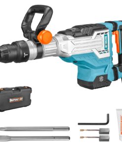 Berserker 1700W 25-Pound SDS-Max Demolition Jack Hammer, 1-9/16" 14-Amp Corded Electric Heavy Duty Demo Chipping Hammer Concrete/Pavement Breaker with Carrying Case Flat Chisel Bull Point Chisel