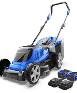 WILD BADGER POWER Lawn Mower 40V Brushless 16" Cordless, 5 Cutting Height Adjustments, Electric Lawn Mower, Quickly Folding Within 5’s, 20V*2 4.0AH Battery and Super Charger Included.