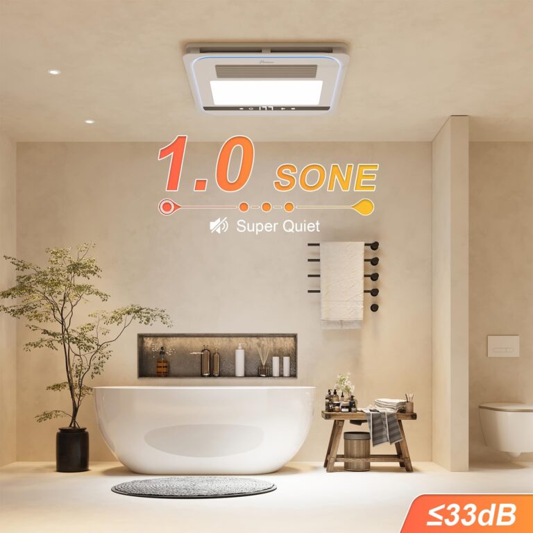 Hawkrown 4 in 1 Bathroom Exhaust Fan with Light, 1760W Bathroom Heater Fan Light Combo, 190 CFM 1.0 Sone Exhaust with Heater, Ventilation for Home, Bath, Hotel - Image 3