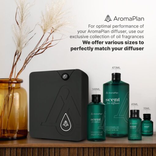 AromaPlan Bluetooth Smart Scent Air Machine for Home + 2 Fragrances– Smart Cold Air Technology, Hotel Collection Diffuser, Waterless Whole House Scent Diffuser with Top Picks Fragrance Kit, Black - Image 2
