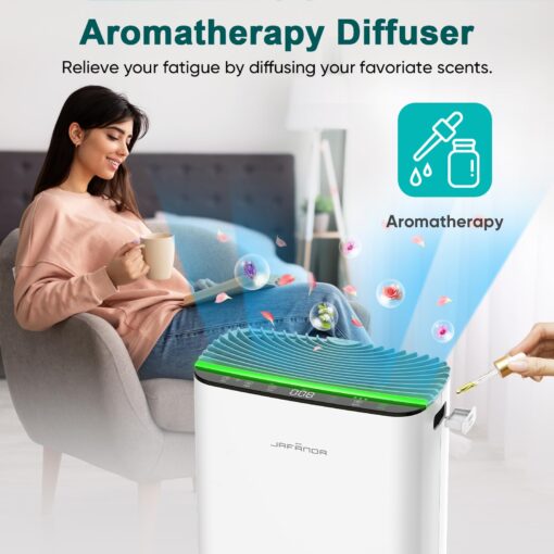 Jafända HEPA Air Purifiers for Home Large Rooms up to 1226ft², Quiet Air Cleaner for Bedroom Office, True HEPA Air Filter Capture 99.97% of Allergens, Pet Dander/Hair, Pollen, Dust, Mold, Smoke, Odors - Image 6