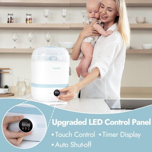 Papablic Bottle Sterilizer and Dryer Pro, 13 Bottles Extra-Large Capacity for Big Family, Electric Steam Bottle Sanitizer for Baby Bottles, Parts & Other Newborn Essentials - Image 5