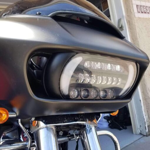 Atubeix Headlight LED Road Glide Motorcycle, Daytime Running Side Lights for 2015 2016 2017 2018 2019 2020 2021 2022 2023 Headlamp Replacement accessories(Black) - Image 6
