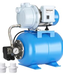 FOTING 1.5HP Shallow Well Pump with Pressure Tank, 1340GPH Irrigation Jet Pump, 115V Automatic Water Pumps Booster System 164FT for Garden Lawn Farm Home