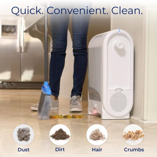 EyeVac Pro Touchless Vacuum Automatic Dustpan - Ultra Fast & Powerful - Great for Sweeping Salon Pet Hair Food Dirt Kitchen, Corded Canister Vacuum, Bagless, Automatic Sensors, 1400 Watt (White) - Image 4