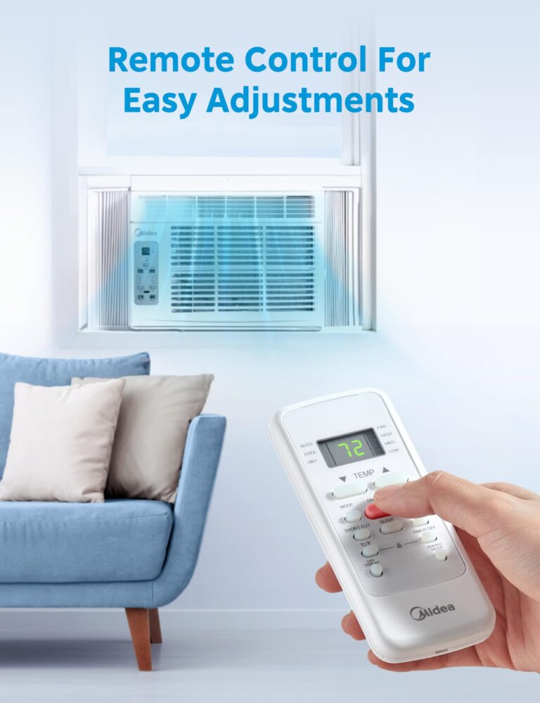 Midea MAW06R1CWT EasyCool 6,000 BTU Window Air Conditioner, Fan-Cools, Circulates and Dehumidifies up to 250 Sq Ft, Reusable Filter, LCD Remote Control, White - Image 4