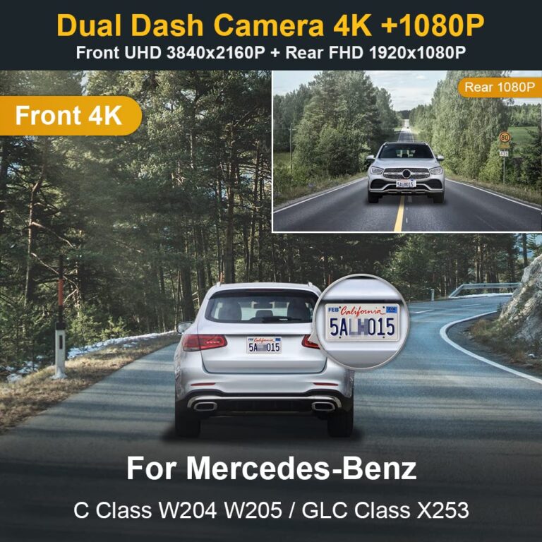 Fitcamx 4K Dual Dash Cam Compatible with Mercedes-Benz GLC 300& C Class (Model 6133), OEM Factory Look, Front 2160P+Rear 1080P HD Video, Loop Recording, WiFi & APP, G-Sensor, Easy to Use, 128GB Card - Image 6