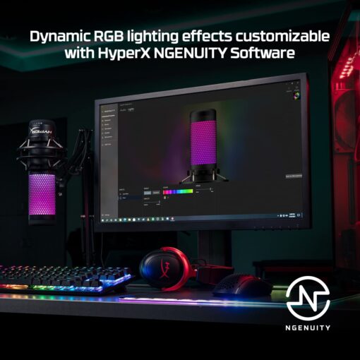 HyperX Cloud III Wireless – Gaming Headset for PC, PS5, PS4, up to 120-hour Battery, 2.4GHz Wireless & QuadCast S RGB USB Condenser Microphone with Shock Mount for Gaming, Streaming, Podcasts - Image 3