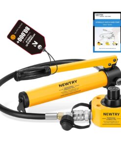 NEWTRY 20T Low Profile Hydraulic Jack Porta Power Kit + CP-180 Manual Hydraulic Hand Pump Multi Section Jack, 1.18” Stroke Industrial Mini Hydraulic Cylinder