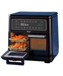 Oster 11-Quart Flex Air Fryer Oven, Dual Air Fryer with 2 Cooking Zones, Double Air Fryer with 6 Cooking Functions, Large Air Fryer with 2 Frying Baskets