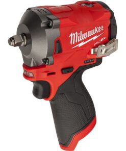 Milwaukee M12 FIW38-0 4933464612 Impact Wrench, 12V Li-Ion, 3/8, Square – M12FIW38-0, 12 V, Black/Red