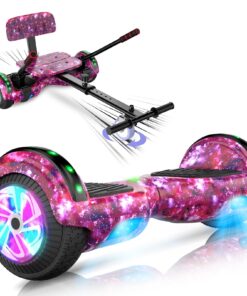 CBD Scooter with Corlorful LED Lights,6.5" Wheels, Dual 300W Motor Scooter for Kids Girls Boys Adults, All Ages,Purple