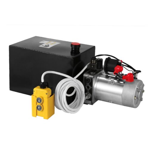 Mophorn 12 Quart Single Acting Hydraulic Pump 12V Hydraulic Power Unit with Steel Reservoir for Dump Trailer Truck Car Lift Unit - Image 8