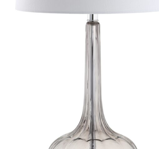 JONATHAN Y JYL1079D-SET2 Bette 28.5" Glass Teardrop LED Table Lamp Contemporary Transitional Bedside Desk Nightstand Lamp for Bedroom Living Room Office College Bookcase, Smoke Gray (Set of 2) - Image 7