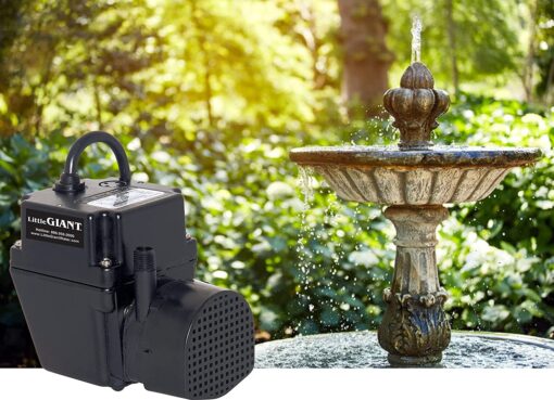 Little Giant 2E-38N-WG In-line/Submersible 300 GPH, 1/40 HP, 115 Volt Manual Small Oil-filled Aluminum Pump with 15-ft. Cord, Black, 502375 - Image 7
