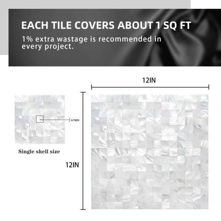 eazart Peel and Stick Tile Backsplash 10PCS Mother of Pearl Shell Mosaic Stick on Decor for Kitchen Living Room Bathroom (Ivory White) - Image 5