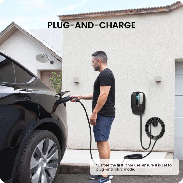 NURZVIY Level 2 EV Charger for Home 48 Amp 240V Electric Vehicle Charging Station with App Control, Indoor/Outdoor EVSE with WiFi/Bluetooth, Hardwired - Image 5
