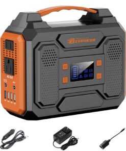 Portable Power Station 300W Solar Generator 280Wh (without Solar Panel), 110V Portable Power Bank with AC Outlet Pure Sine Wave, DC, USB QC3.0, External Lithium Battery Pack for Camping RV Outdoor Use