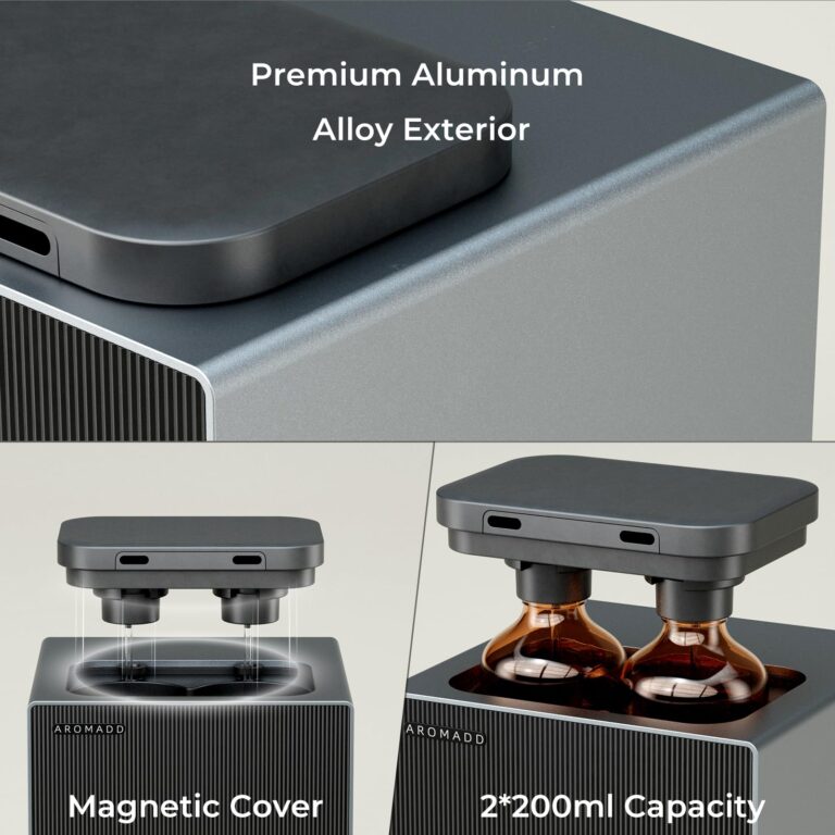 2025 Upgraded 2000 Sq Ft Dual Nozzle Smart Waterless Diffuser, 2×200ml Scent Air Machine for Home Hotel Collection Diffuser Cold Air Technology Waterless Essential Oil Diffuser for Large Room - Image 3