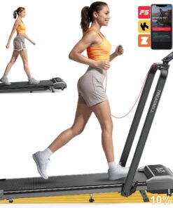 Acezoe Walking Pad Under Desk Treadmill with Incline, 2 in 1 Foldable Treadmills for Home Small Office, 300 lbs Capacity, Portable Compact Walking Treadmill with Remote Control, LED Display and Apps
