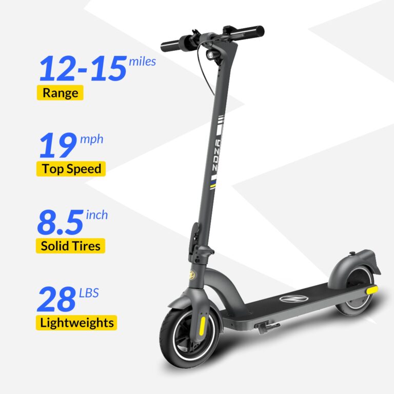 Electric Scooter ZD01, 500W Peak Motor & 19 MPH Electric Scooter Adults, 12-15 Mi Range Electric Kick Scooters, 8.5" Solid Tires, E-Lock & E-Horn, Lightweight Foldable Escooter for Commuter - Image 9