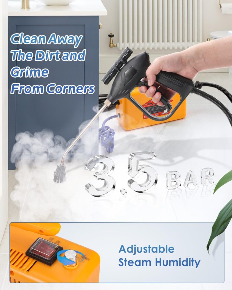 Hapyvergo High Pressure Steam Cleaner, 1700W Handheld Steamer for Cleaning Grout Tile, Hand Held Portable Steam Pressure Washer for Car Cleaning Steamer High Heat for Home 110V - Image 5