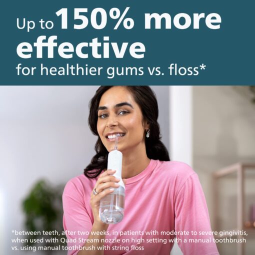Philips Sonicare Cordless Power Flosser 3000 & ProtectiveClean 5300 Rechargeable Electric Power Toothbrush, Black, HX6423/34 - Image 6
