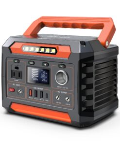 PROGENY 300W Portable Power Station, 299Wh/80818mAh Solar Generator, Regulated DC Output Backup Battery with Pass-Through Charging AC Outlet, Pure Sine Wave, LED Light Power Station for CPAP Camping