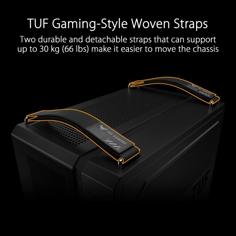 ASUS TUF Gaming GT502 ATX Mid-Tower Computer Case with Front Panel RGB Button, USB 3.2 Type-C and 2X USB 3.0 Ports - Image 3